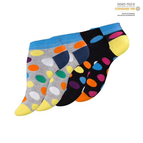 Vincent Creation® Damen Sneaker Socken "DOTS"