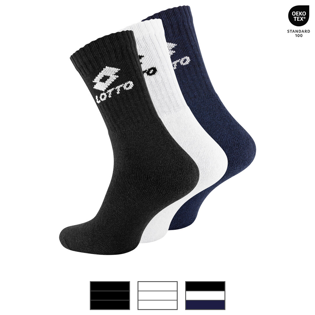 LOTTO® Herren Sportsocken 3er Pack aus Baumwolle - Farbe wählbar