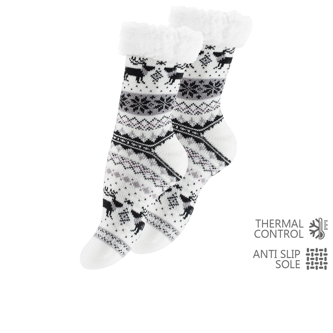 yenita® Damen Hüttensocken mit Anti-Rutsch-Sohle