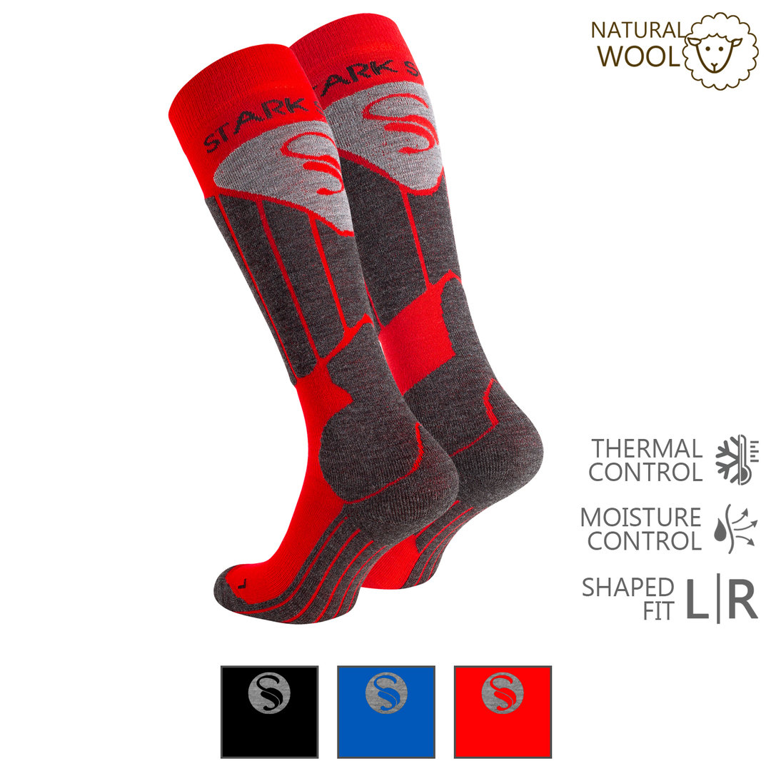 Stark Soul® Unisex Wintersport-Kniestrümpfe mit Wolle - Farbe wählbar