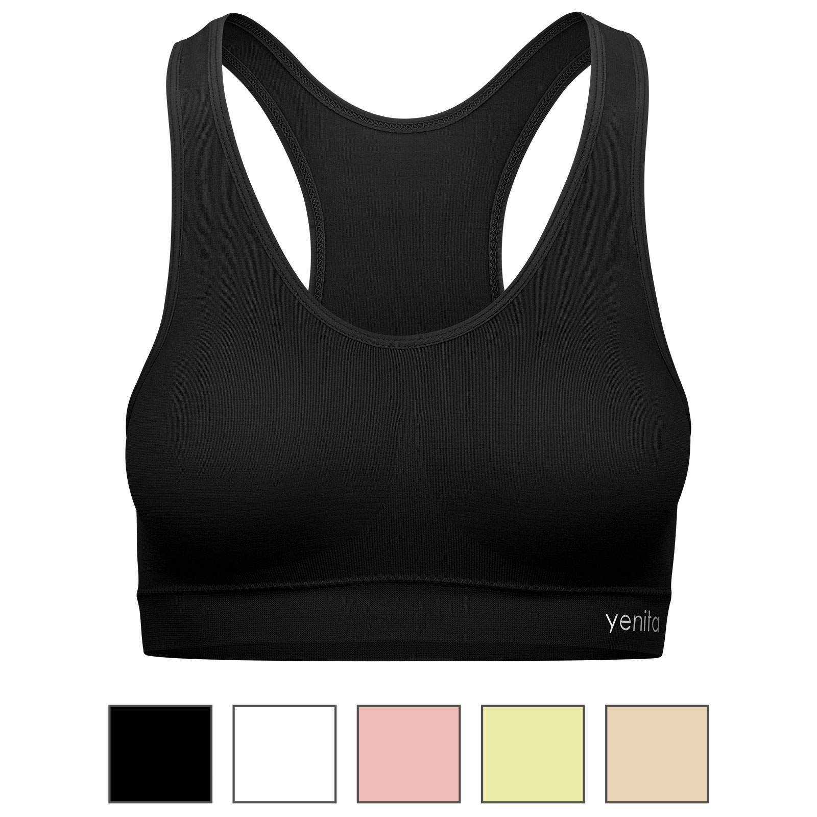 yenita® seamless Mikrofaser Bustier mit breiten Trägern - Farbe wählbar
