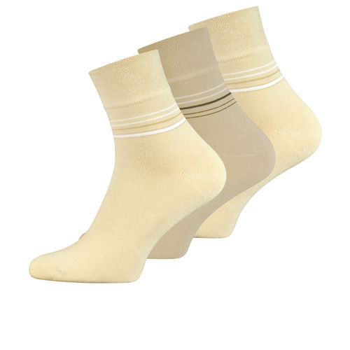 men quarter socks without elastic band in beige colors