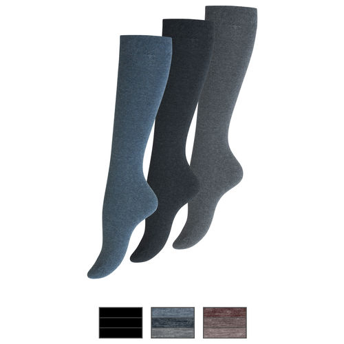 ladies cotton knee socks "COMFORT" without elastic band - color selectable