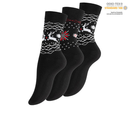 yenita® Damen Casual Socken mit Wintermotiven