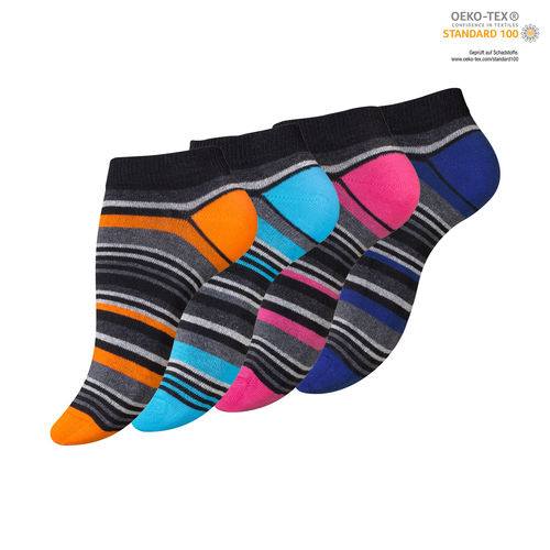 Vincent Creation® ladies trainer socks "FINE STRIPES"
