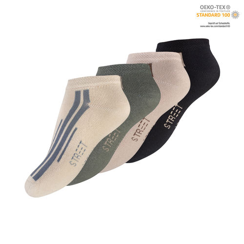 kids cotton ankle socks "STREET" in mixed colors