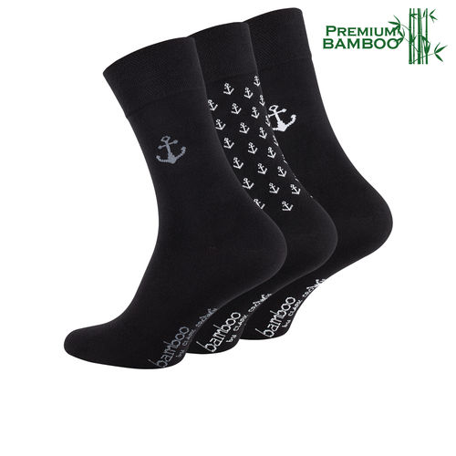 Clark Crown® men BAMBOO business socks with anchor design
