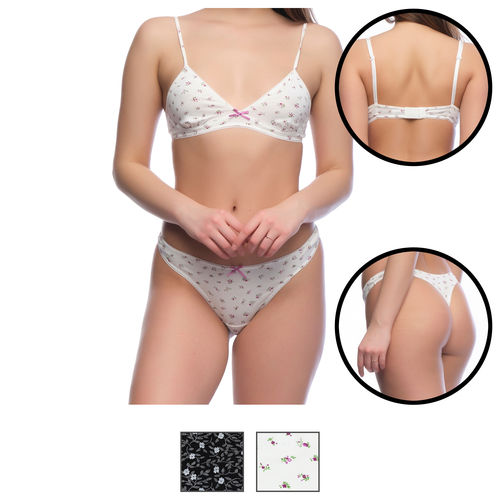 yenita® underwear-set for ladies with floral design