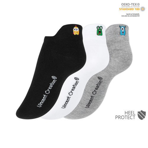 Vincent Creation® ladies trainer socks with embroidery