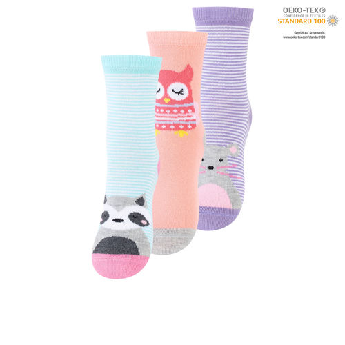 Kinder Baumwoll Socken mit Tier-Motiven