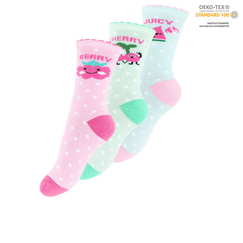 kids cotton socks with fruits design