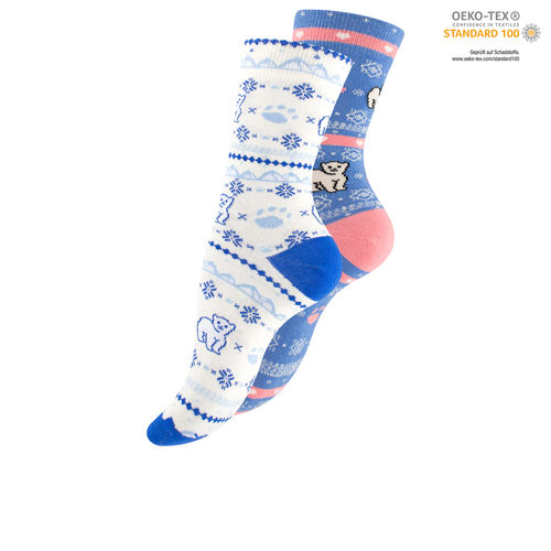 Vincent Creation® women casual socks "Polar Bear & Owl"