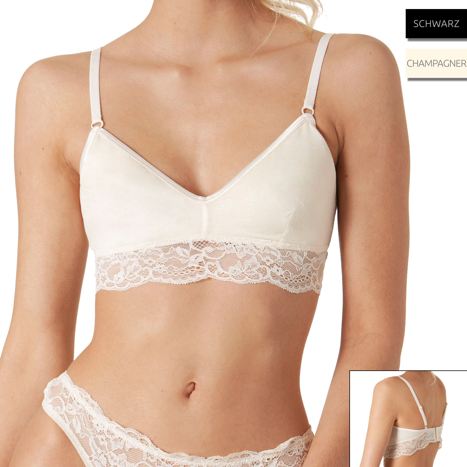 yenita® ladies bra with lace "BAMBOO" - color selectable