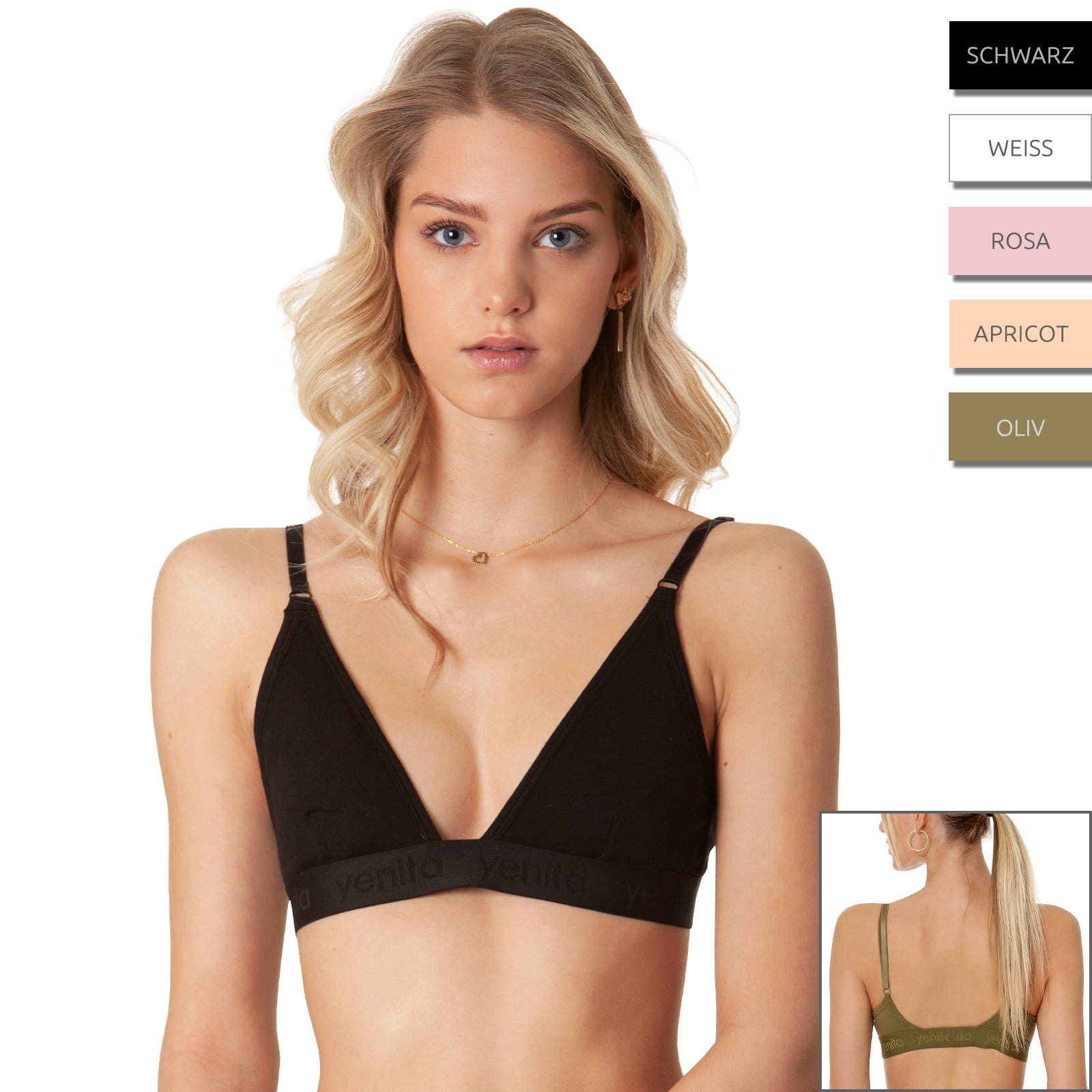 yenita® Damen Triangel BH "BAMBUS" - Farbe wählbar