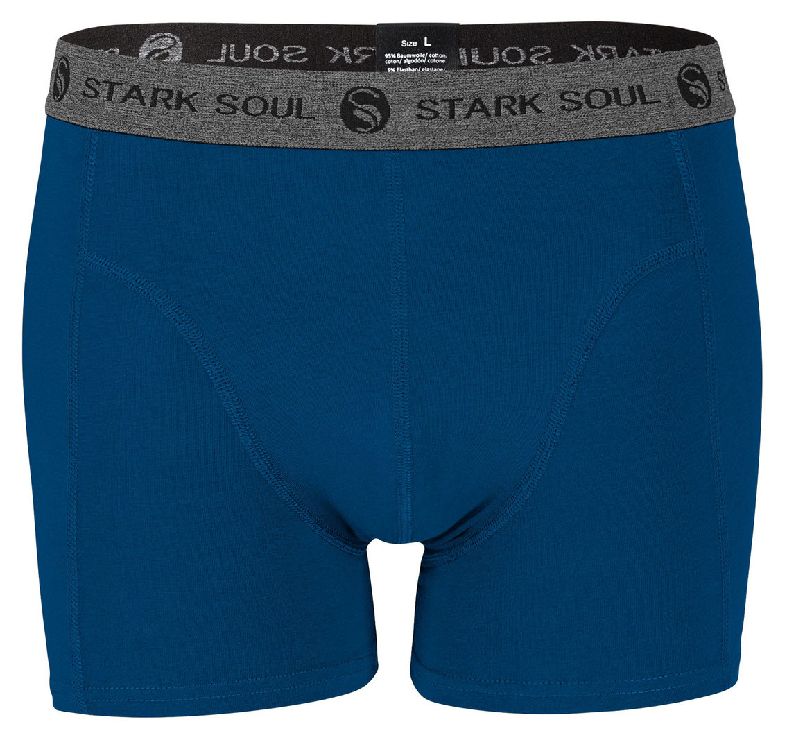 Stark Soul® men cotton boxershort long - color selectable - Color: navy ...