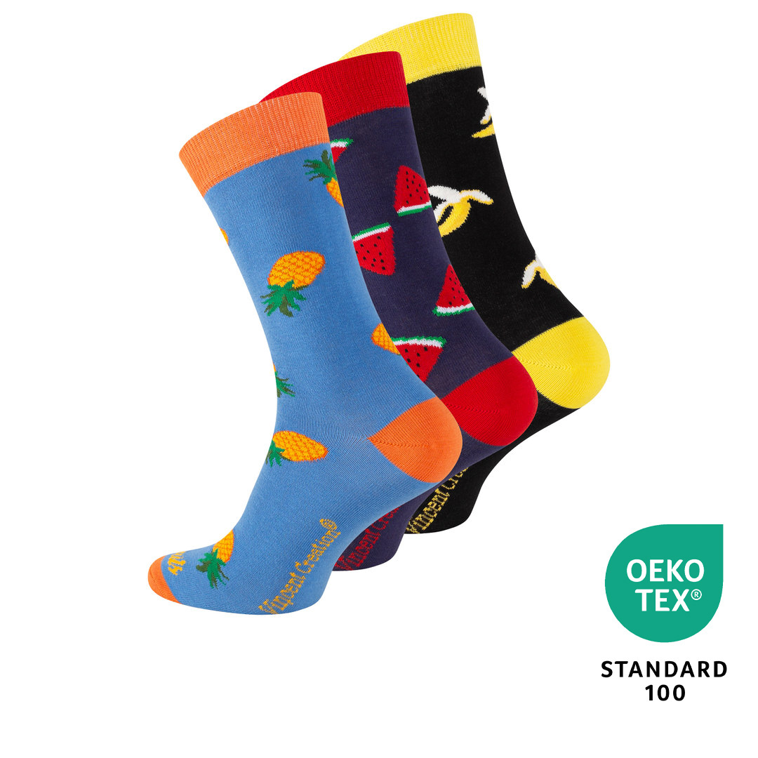 Vincent Creation® unisex casual socks "Fruits"
