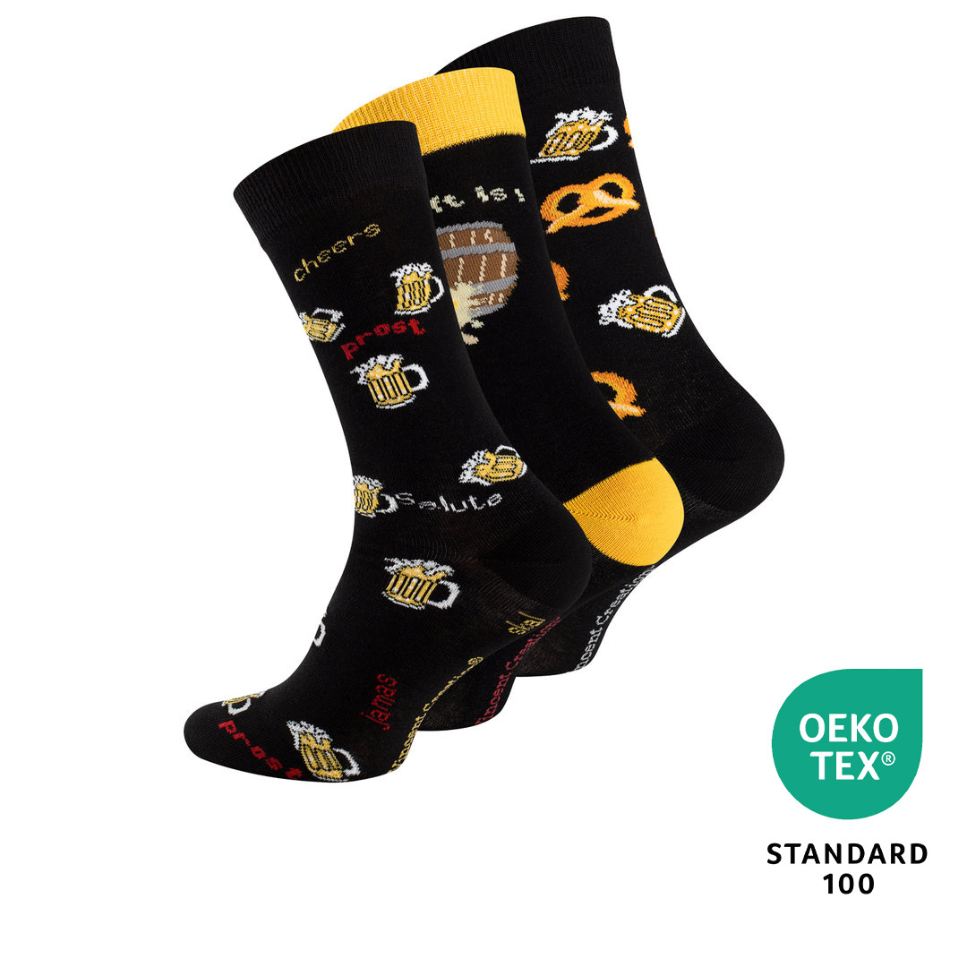Vincent Creation® men casual socks "Beer & Pretzel"