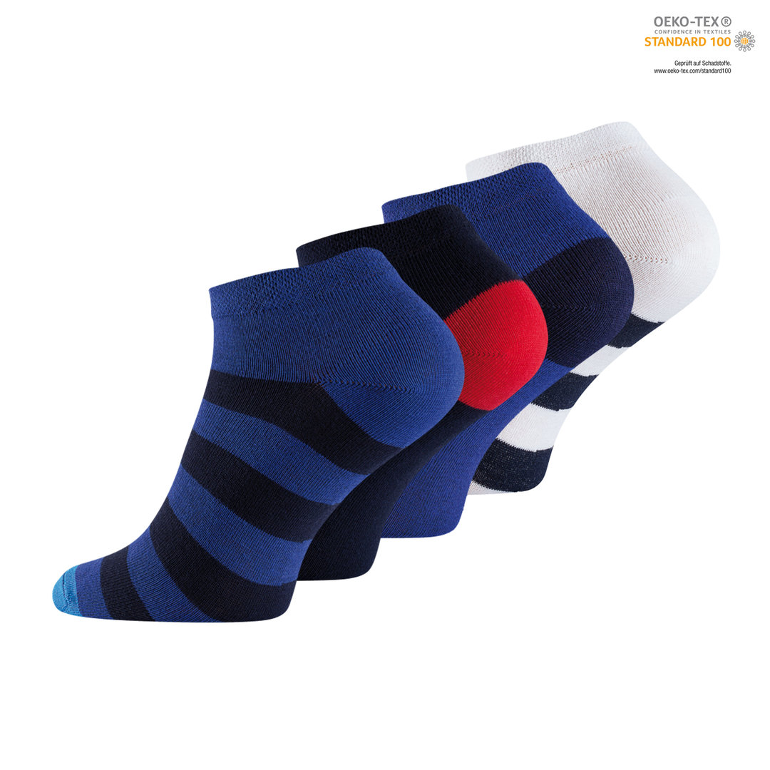 Vincent Creation® 4 Pack men trainer socks "MARITIME"